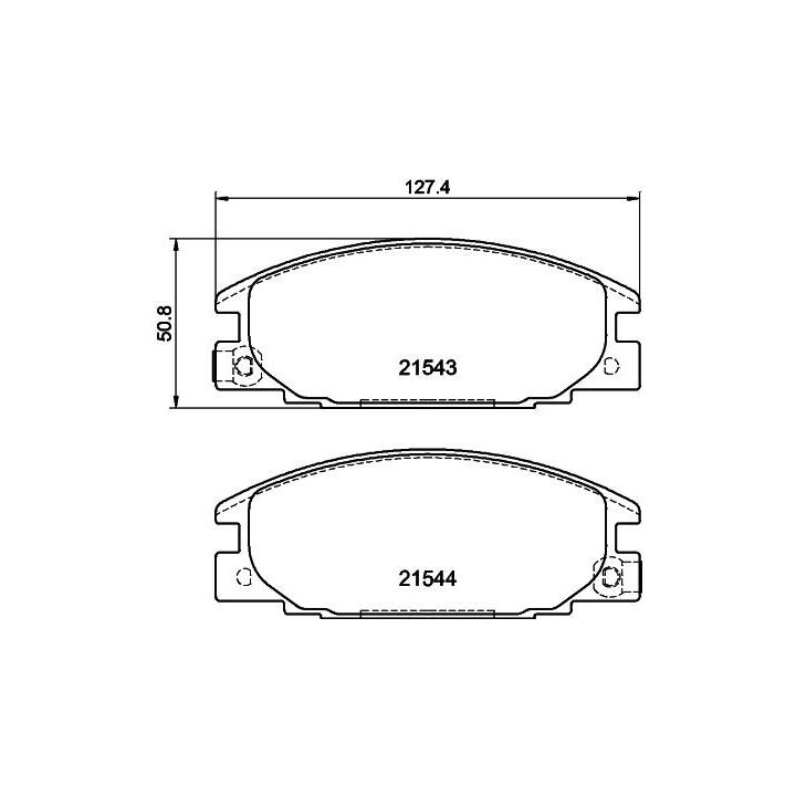 Stabdžių trinkelių rinkinys, diskinis stabdys HELLA 8DB 355 016-341