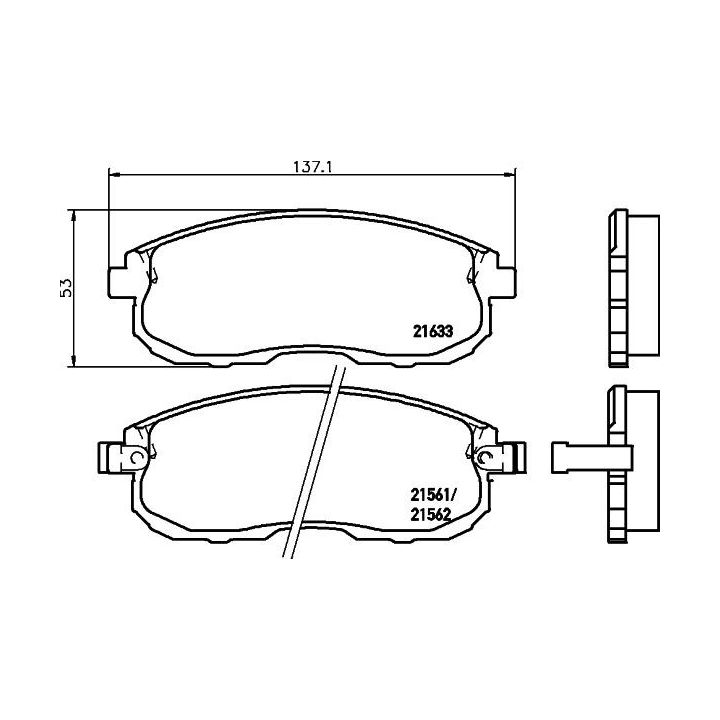 Stabdžių trinkelių rinkinys, diskinis stabdys HELLA 8DB 355 016-381