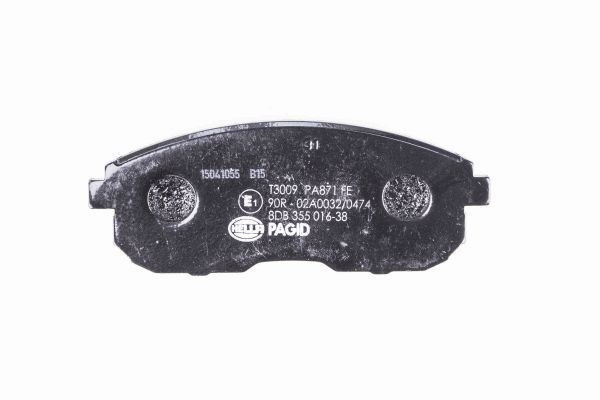 Stabdžių trinkelių rinkinys, diskinis stabdys HELLA 8DB 355 016-381