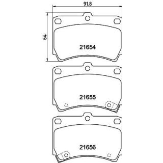 Stabdžių trinkelių rinkinys, diskinis stabdys HELLA 8DB 355 016-431
