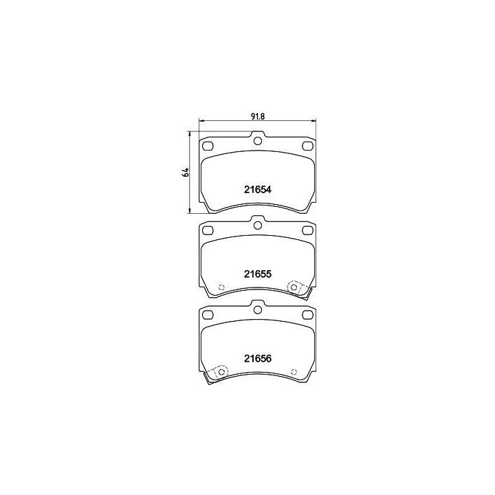 Stabdžių trinkelių rinkinys, diskinis stabdys HELLA 8DB 355 016-431