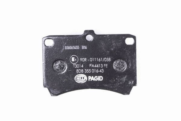 Stabdžių trinkelių rinkinys, diskinis stabdys HELLA 8DB 355 016-431