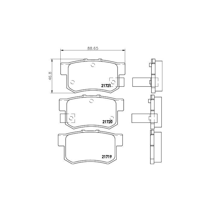 Stabdžių trinkelių rinkinys, diskinis stabdys HELLA 8DB 355 016-451