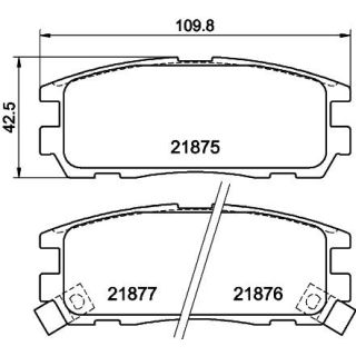 Stabdžių trinkelių rinkinys, diskinis stabdys HELLA 8DB 355 016-621