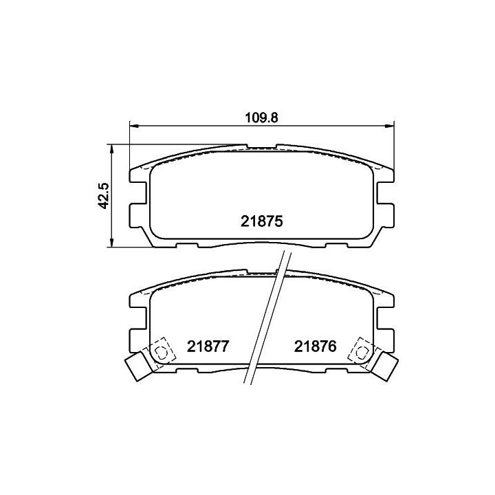 Stabdžių trinkelių rinkinys, diskinis stabdys HELLA 8DB 355 016-621
