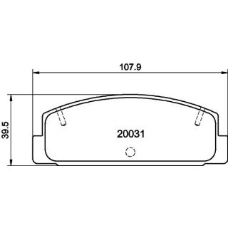 Stabdžių trinkelių rinkinys, diskinis stabdys HELLA 8DB 355 016-761