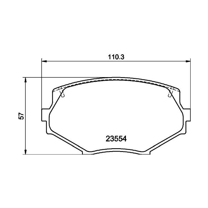 Stabdžių trinkelių rinkinys, diskinis stabdys HELLA 8DB 355 016-861