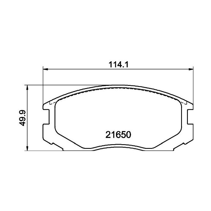 Stabdžių trinkelių rinkinys, diskinis stabdys HELLA 8DB 355 017-161