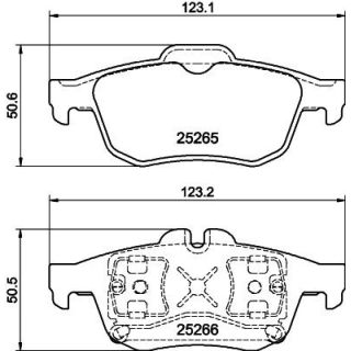 Stabdžių trinkelių rinkinys, diskinis stabdys HELLA 8DB 355 017-341