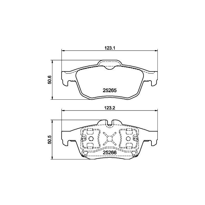 Stabdžių trinkelių rinkinys, diskinis stabdys HELLA 8DB 355 017-341