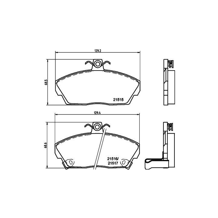 Stabdžių trinkelių rinkinys, diskinis stabdys HELLA 8DB 355 018-031