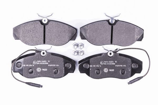 Stabdžių trinkelių rinkinys, diskinis stabdys HELLA 8DB 355 018-141