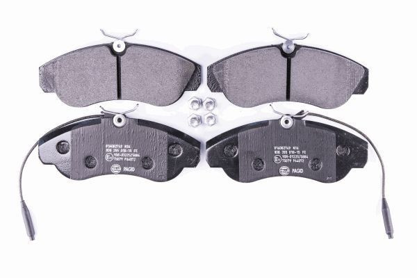 Stabdžių trinkelių rinkinys, diskinis stabdys HELLA 8DB 355 018-151