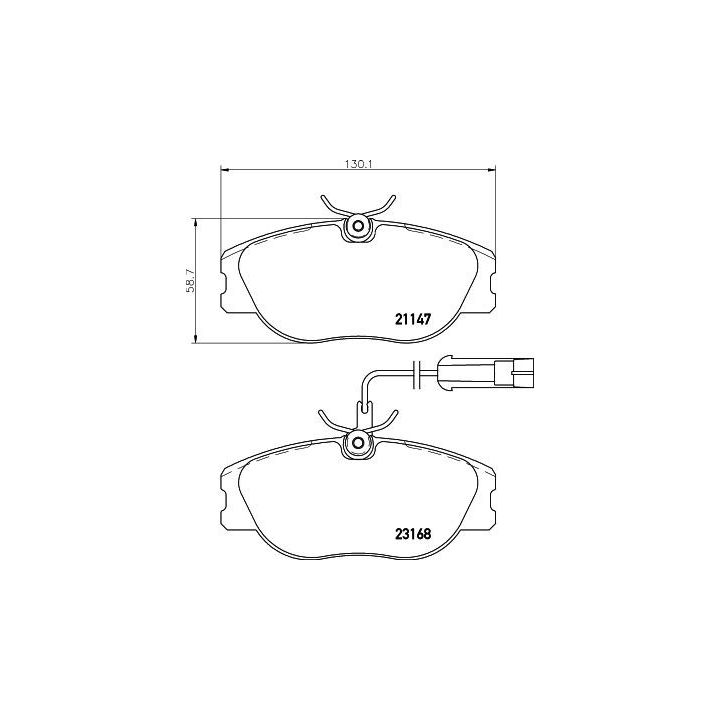 Stabdžių trinkelių rinkinys, diskinis stabdys HELLA 8DB 355 018-181
