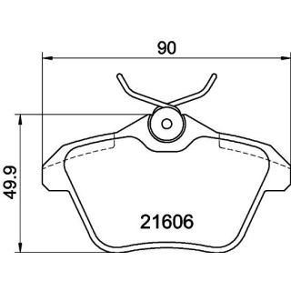 Stabdžių trinkelių rinkinys, diskinis stabdys HELLA 8DB 355 018-291