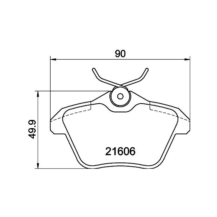 Stabdžių trinkelių rinkinys, diskinis stabdys HELLA 8DB 355 018-291