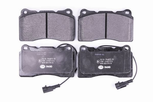 Stabdžių trinkelių rinkinys, diskinis stabdys HELLA 8DB 355 018-361