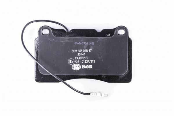 Stabdžių trinkelių rinkinys, diskinis stabdys HELLA 8DB 355 018-671