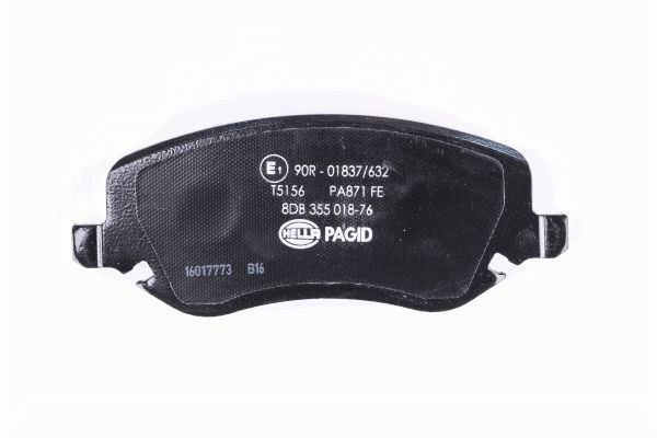 Stabdžių trinkelių rinkinys, diskinis stabdys HELLA 8DB 355 018-761