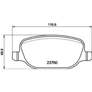 Stabdžių trinkelių rinkinys, diskinis stabdys HELLA 8DB 355 018-771