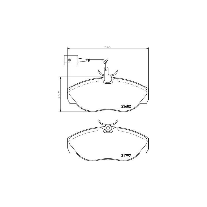 Stabdžių trinkelių rinkinys, diskinis stabdys HELLA 8DB 355 018-891