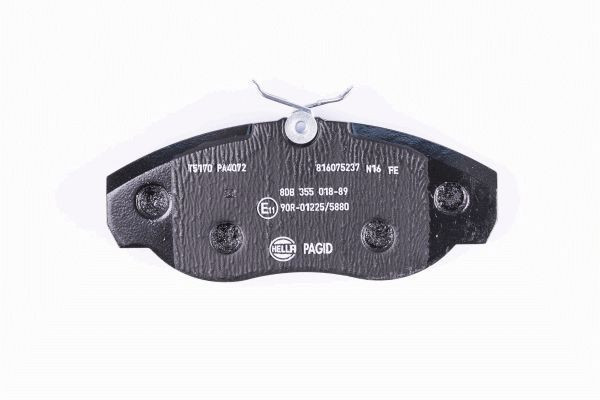 Stabdžių trinkelių rinkinys, diskinis stabdys HELLA 8DB 355 018-891