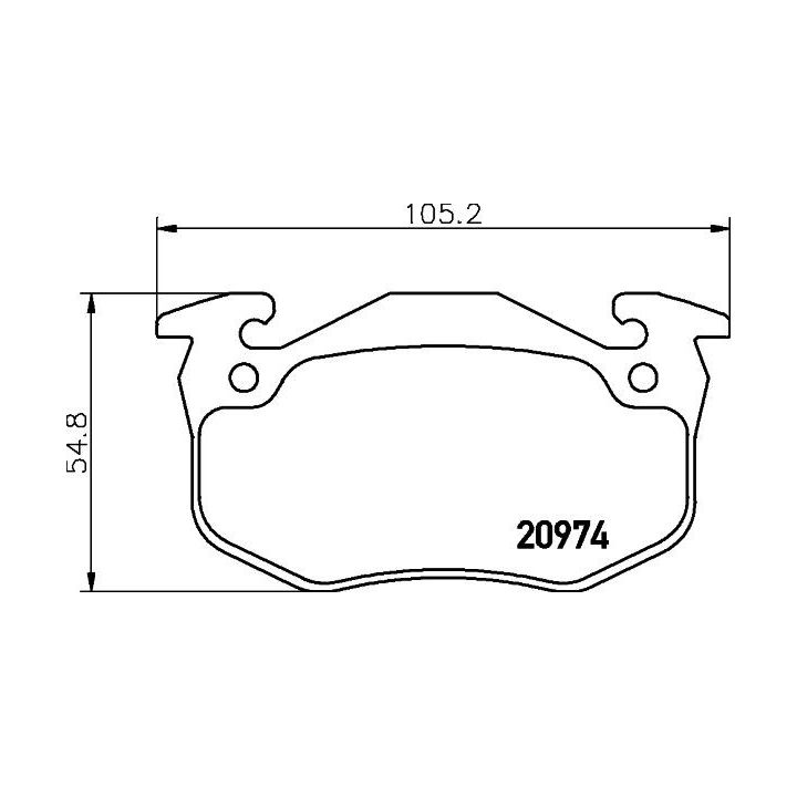 Stabdžių trinkelių rinkinys, diskinis stabdys HELLA 8DB 355 018-951
