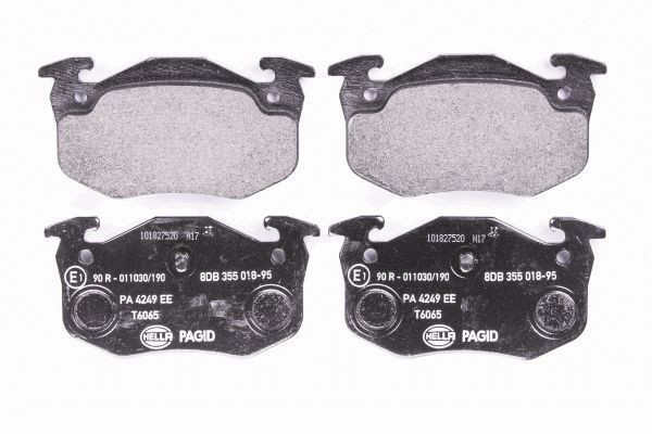 Stabdžių trinkelių rinkinys, diskinis stabdys HELLA 8DB 355 018-951