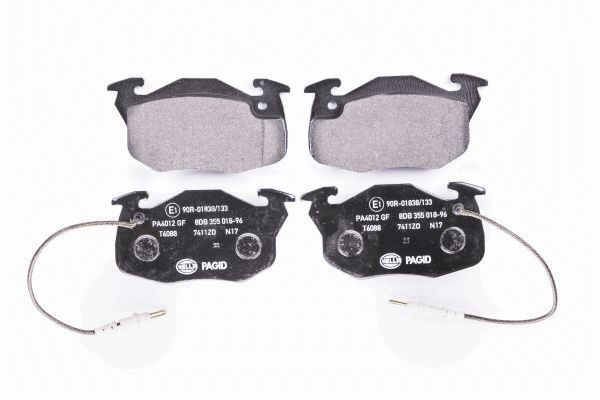 Stabdžių trinkelių rinkinys, diskinis stabdys HELLA 8DB 355 018-961