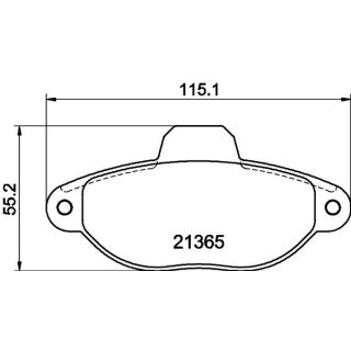 Stabdžių trinkelių rinkinys, diskinis stabdys HELLA 8DB 355 019-091