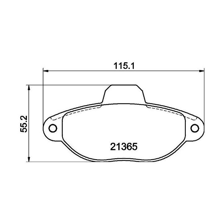 Stabdžių trinkelių rinkinys, diskinis stabdys HELLA 8DB 355 019-091