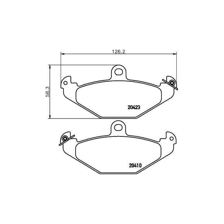 Stabdžių trinkelių rinkinys, diskinis stabdys HELLA 8DB 355 019-191