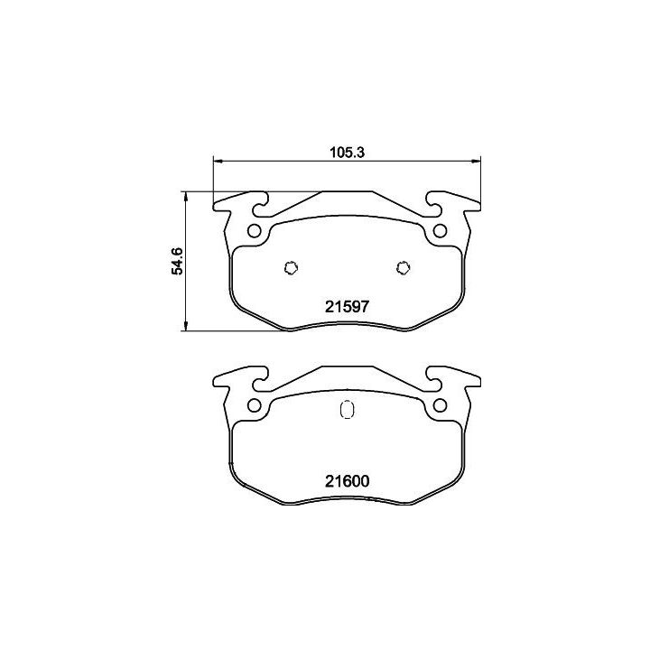 Stabdžių trinkelių rinkinys, diskinis stabdys HELLA 8DB 355 019-221