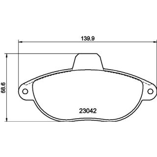 Stabdžių trinkelių rinkinys, diskinis stabdys HELLA 8DB 355 019-251