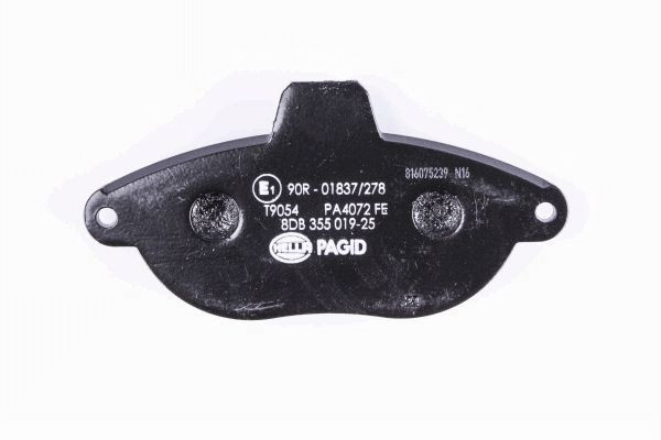 Stabdžių trinkelių rinkinys, diskinis stabdys HELLA 8DB 355 019-251