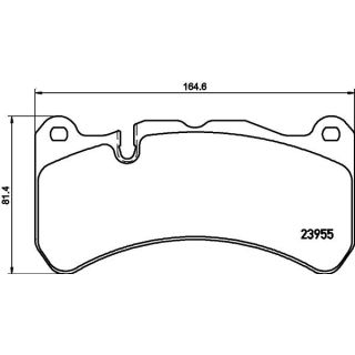 Stabdžių trinkelių rinkinys, diskinis stabdys HELLA 8DB 355 019-521