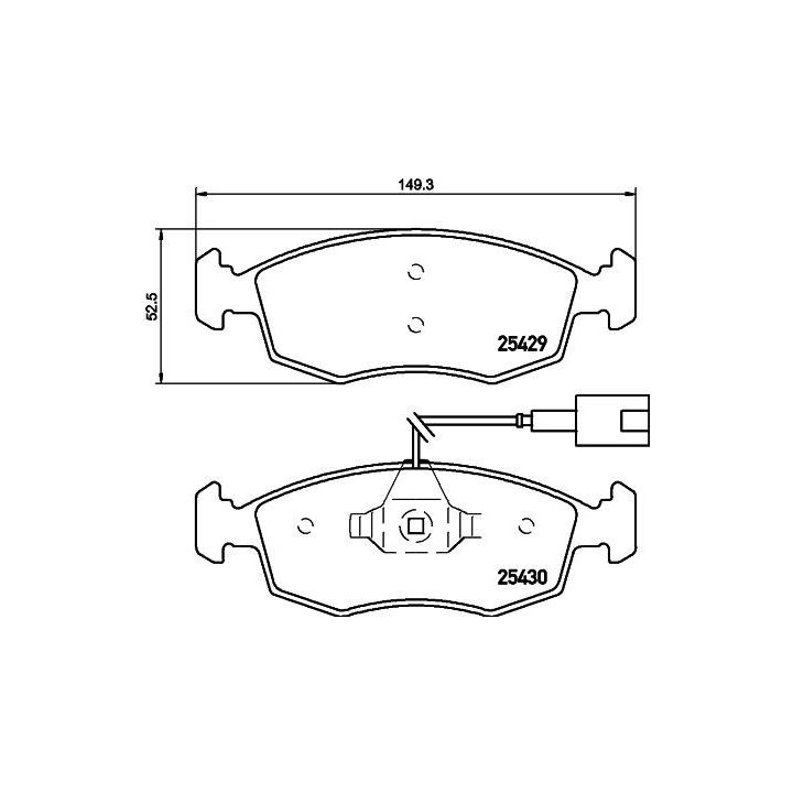 Stabdžių trinkelių rinkinys, diskinis stabdys HELLA 8DB 355 019-651