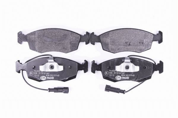 Stabdžių trinkelių rinkinys, diskinis stabdys HELLA 8DB 355 019-651