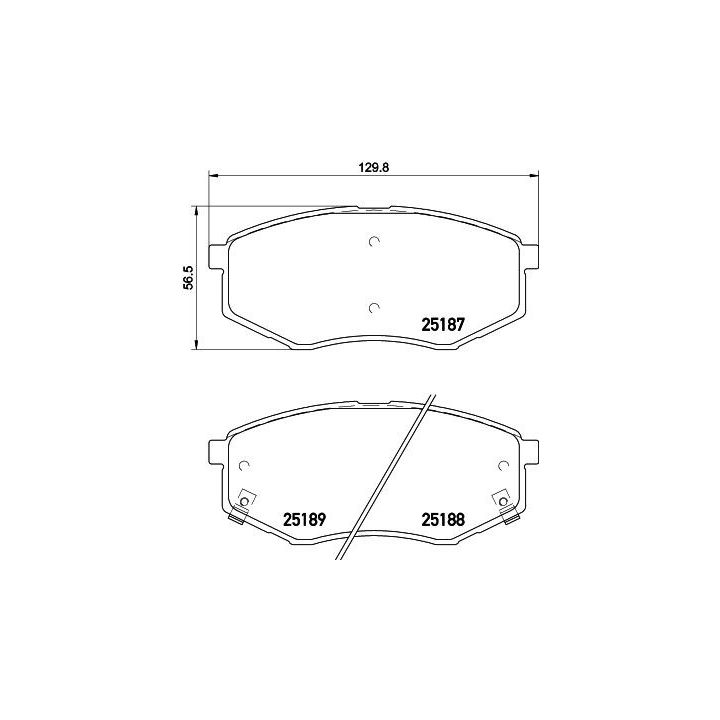 Stabdžių trinkelių rinkinys, diskinis stabdys HELLA 8DB 355 019-791