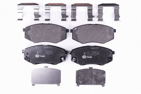 Stabdžių trinkelių rinkinys, diskinis stabdys HELLA 8DB 355 019-791