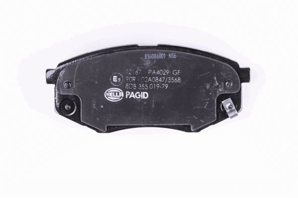 Stabdžių trinkelių rinkinys, diskinis stabdys HELLA 8DB 355 019-791