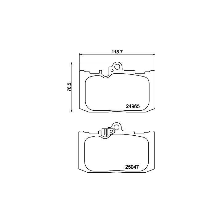 Stabdžių trinkelių rinkinys, diskinis stabdys HELLA 8DB 355 019-851