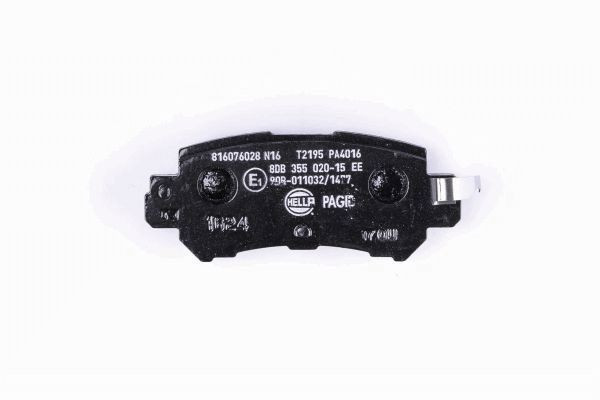 Stabdžių trinkelių rinkinys, diskinis stabdys HELLA 8DB 355 020-151