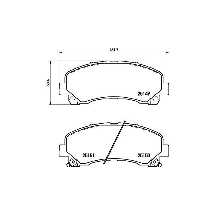 Stabdžių trinkelių rinkinys, diskinis stabdys HELLA 8DB 355 020-171