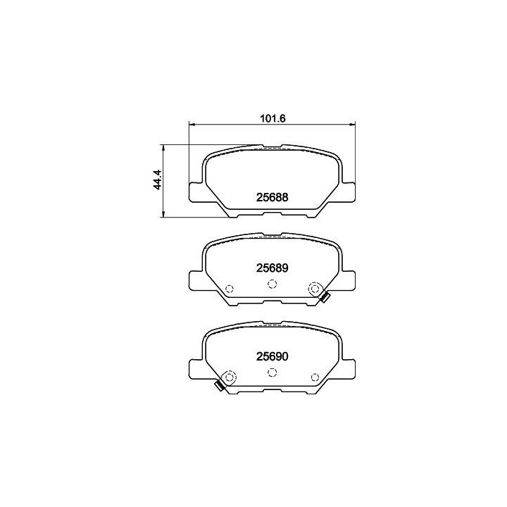 Stabdžių trinkelių rinkinys, diskinis stabdys HELLA 8DB 355 020-291