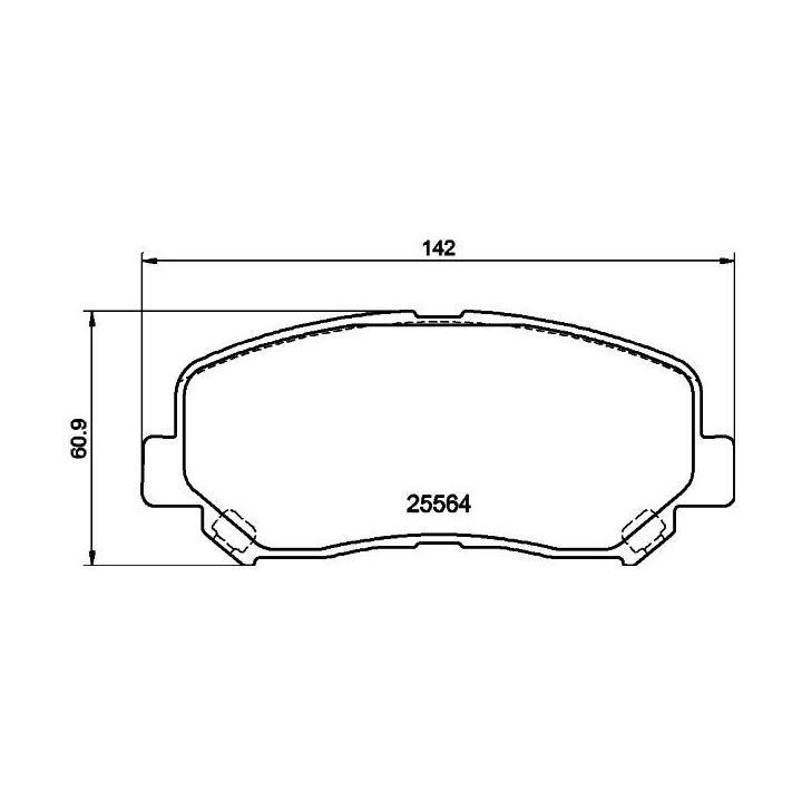 Stabdžių trinkelių rinkinys, diskinis stabdys HELLA 8DB 355 020-511