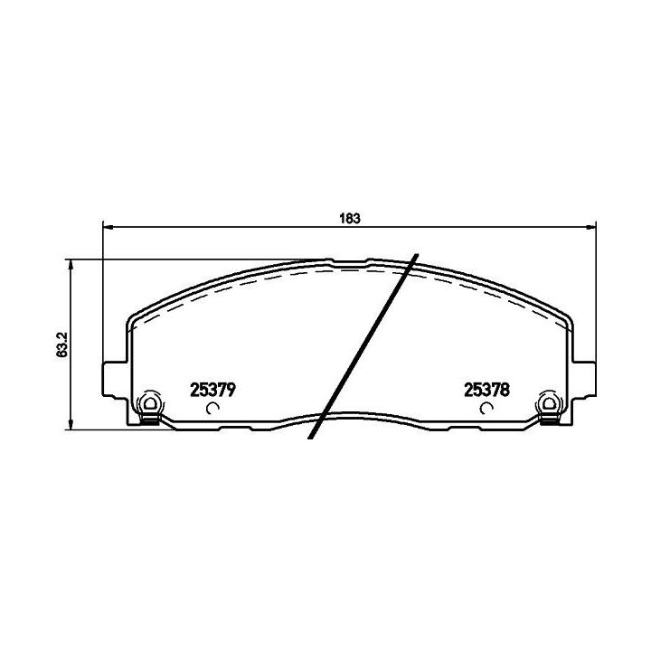 Stabdžių trinkelių rinkinys, diskinis stabdys HELLA 8DB 355 020-571