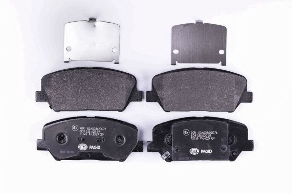 Stabdžių trinkelių rinkinys, diskinis stabdys HELLA 8DB 355 020-591