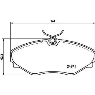 Stabdžių trinkelių rinkinys, diskinis stabdys HELLA 8DB 355 020-731