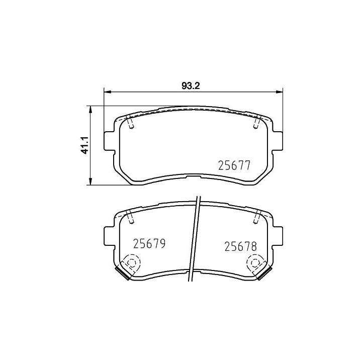 Stabdžių trinkelių rinkinys, diskinis stabdys HELLA 8DB 355 020-851